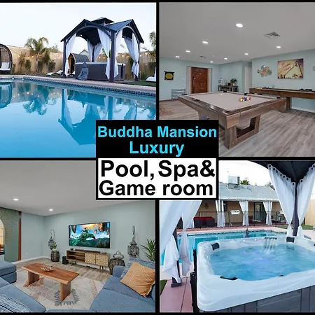 Buddha Mansion Luxury Resort - 8Br Modern, Hottub, Huge Pool, Sauna, Bbq Grill, Game Room